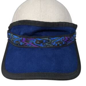 Colorado Slideback Visor Hat Blue One Size Adjustable Cotton Outdoor